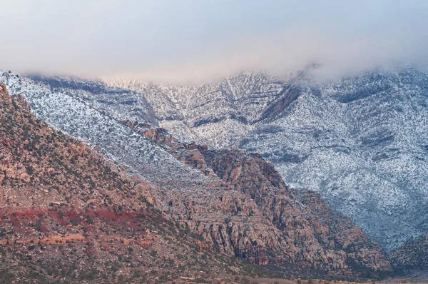 Krajobraz Zimowy Wilson Cliffs Red Rock Canyon National Recreation Area — Zdjęcie stockowe