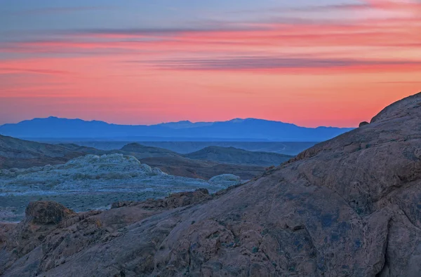Пейзаж Сумерках Valley Fire State Park Невада Сша — стоковое фото