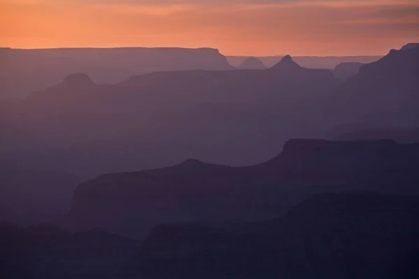 Landschaft Bei Sonnenuntergang Des Grand Canyon Vom Lipan Overlook Südrand — Stockfoto