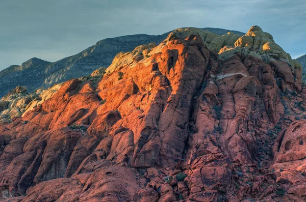 Ландшафт Пустыни Роки Закате Red Rock Canyon National Recreation Area — стоковое фото