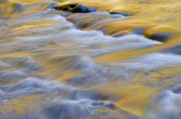 Little River Bahar Manzarası Hareket Bulanıklığı Ile Çekildi Güneşli Yeşillik — Stok fotoğraf