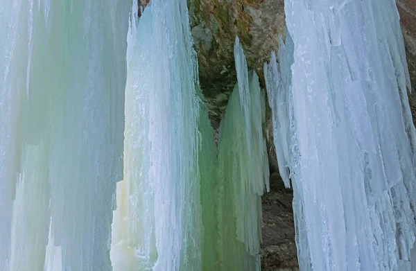Χειμερινό Τοπίο Του Εσωτερικού Του Eben Ice Cave Άνω Χερσόνησο — Φωτογραφία Αρχείου