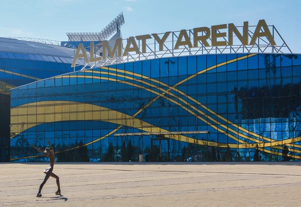 Almaty, Kazakhstan - October 12, 2016: ice arena Almaty Arena was built in 2016 for Winter Universiade 2017 in Almaty city. — Stock Photo, Image