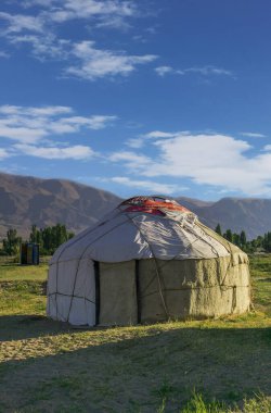 Kırgızistan, Issyk Kul 'da Göçebe Çadırları Yurt