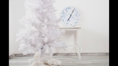 Xmas ağacı, timelapse beyaz dekorasyon