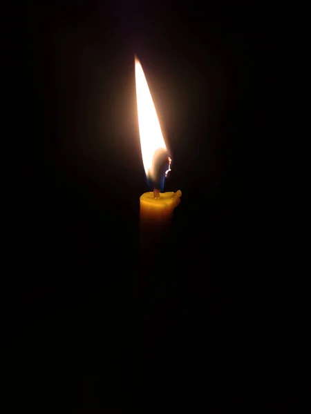 Candle Light Black Background — Stock Photo, Image