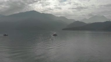 Güneş ay Gölü Ulusal manzara alan, Nantou, Tayvan Hava görünümünü