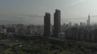 Havadan görünümü City Taipei, Tayvan