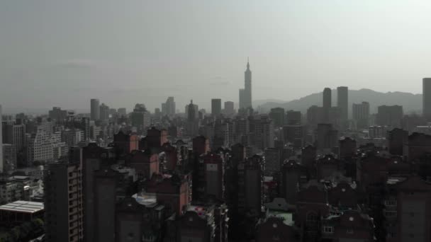 Luftaufnahme Der Stadt Taipeh Taiwan — Stockvideo