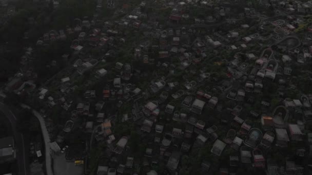 Luchtfoto Van Jiufen Ook Gespeld Jioufen Chiufen Een Berggebied Ruifang — Stockvideo