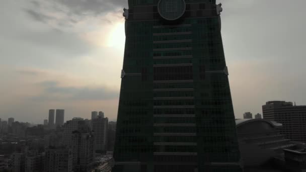 Taipei Taipei 101 Yakınındaki Bitirim Sokakta Xinyi Ilçe Taipei Tayvan — Stok video