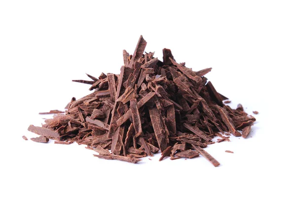 Raspas Chocolate Isoladas Branco — Fotografia de Stock
