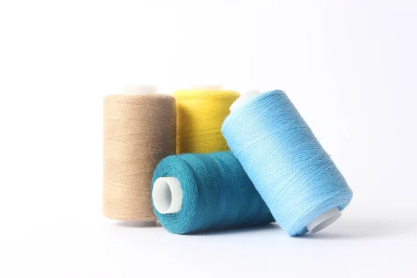 Sewing Thread Different Colors Isolated White — Stock Photo, Image