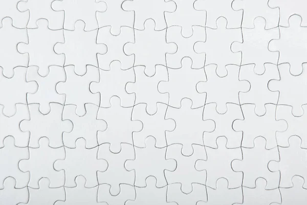 Puzzle Blanc Sur Fond Coloré Vue Dessus — Photo