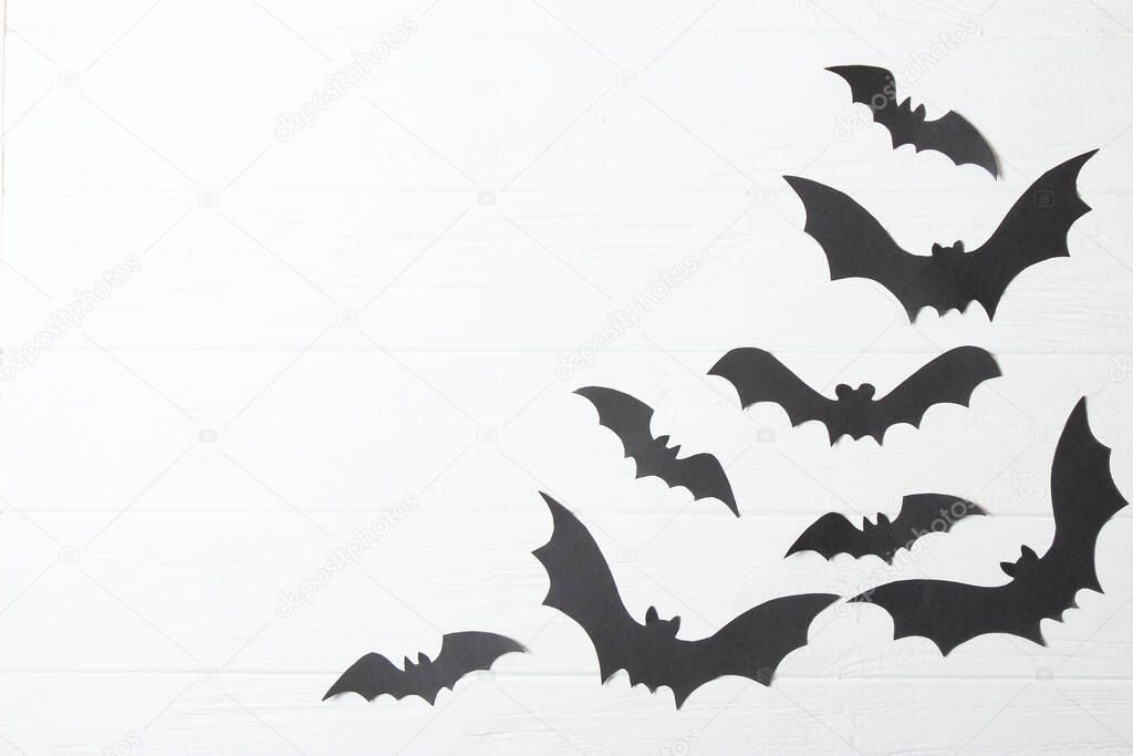 Halloween holiday background top view. Place for text