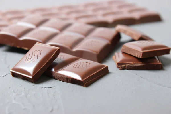 Pedazos Chocolate Mesa — Foto de Stock