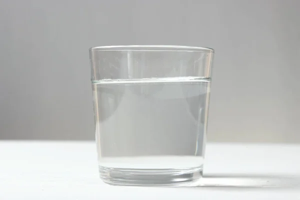 Klares Wasser Einem Glas Gereinigtes Wasser — Stockfoto