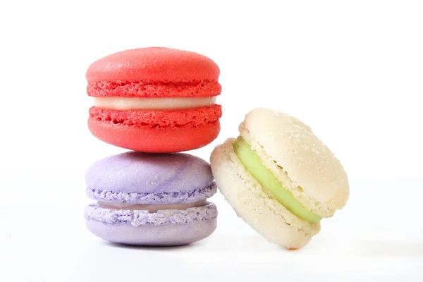 Galettes Macaron Sur Fond Blanc — Photo