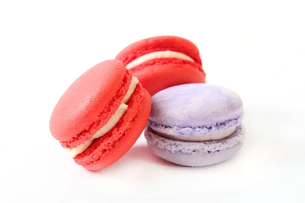 Galettes Macaron Sur Fond Blanc — Photo