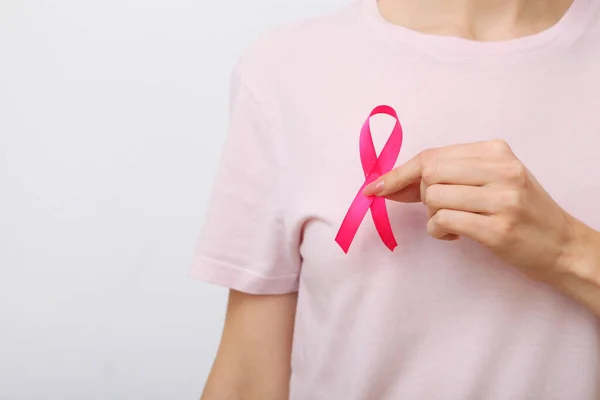 Pink Ribbon International Symbol Breast Cancer — Stock Photo, Image