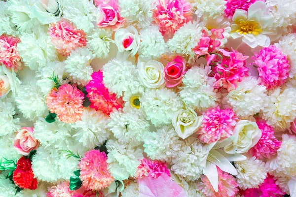 Multi color Hand made paper flower, Wedding decoration and colorful wedding stage in Bangladesh. — Stock Photo, Image