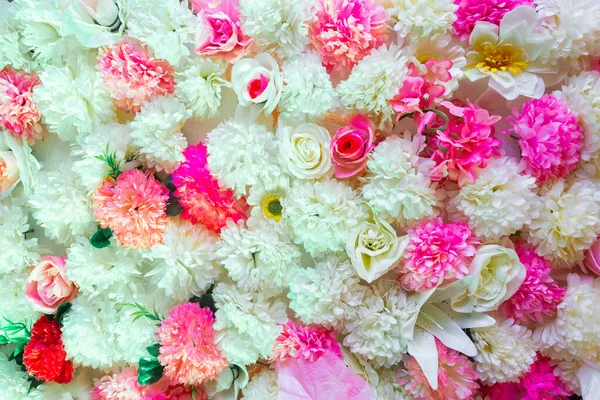 Multi color Hand made paper flower, Wedding decoration and colorful wedding stage in Bangladesh. — Stock Photo, Image