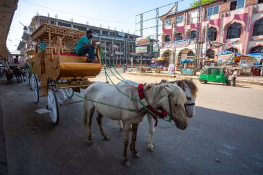 At arabasının şoförü, Dhaka 'da koronavirüs hapsi altında hayat boyu yolcusunu bekliyor. Bangladeş 30 Mart 2020