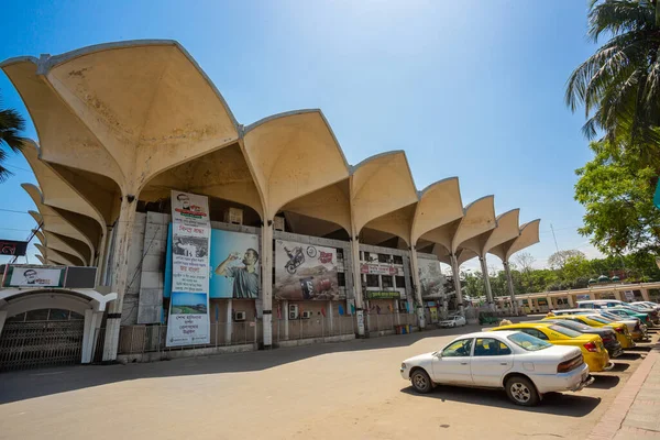 Architektonický Výhled Největší Vlakové Nádraží Zemi Nádraží Dhaka Kamalapur Bangladéši — Stock fotografie