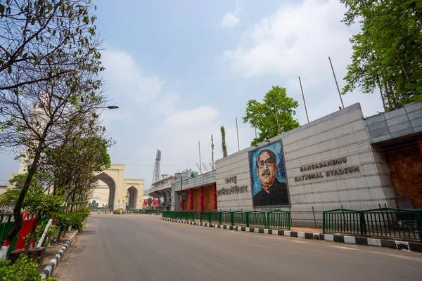 Bangladéš Dubna 2020 Silnice Kolem Bangabandhu Náměstí Monument Byly Viděny — Stock fotografie