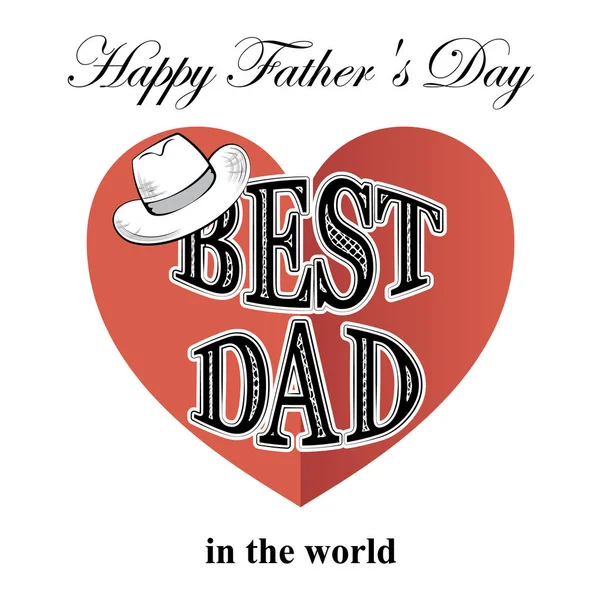 Fathers day, postcard in retro style — Stock Photo, Image