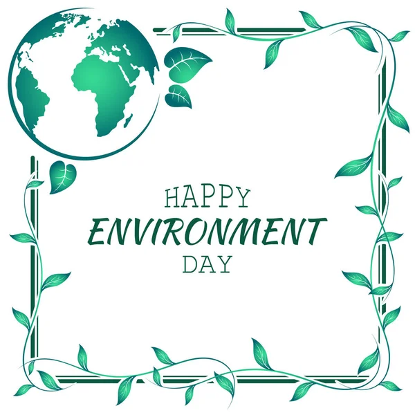 World environment day frame made of leaves