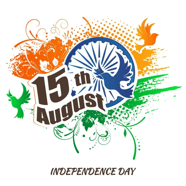 Tło uroczysty Dzień Niepodległości Indii — Wektor stockowy