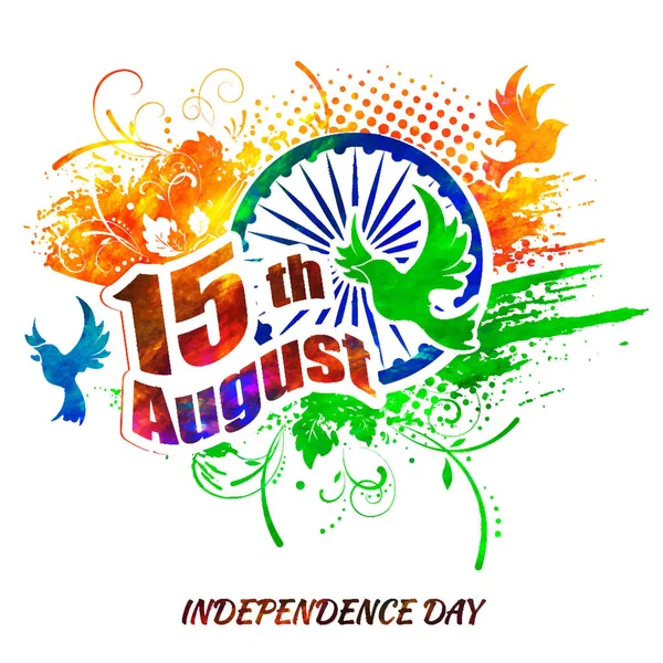 Tło uroczysty Dzień Niepodległości Indii — Wektor stockowy