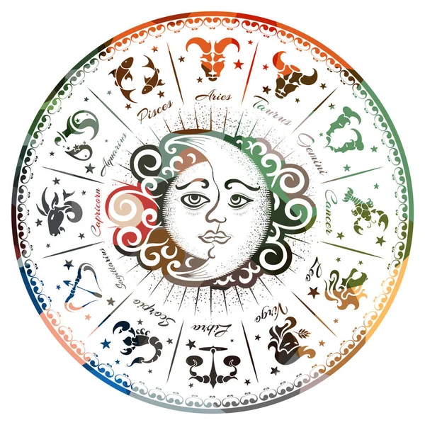 Signes du zodiaque, horoscope — Image vectorielle