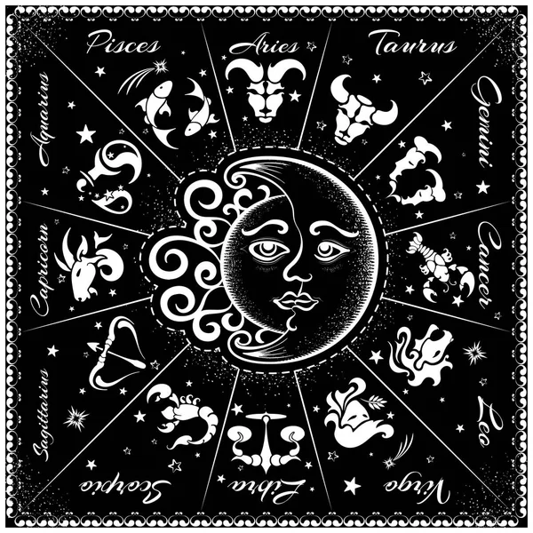 Signes du zodiaque, horoscope — Image vectorielle