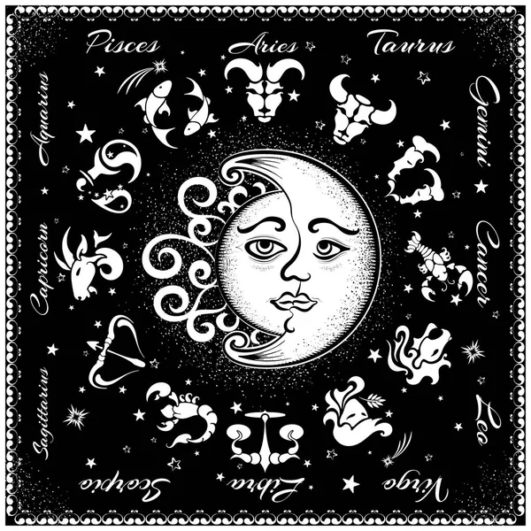 Znamení zvěrokruhu, horoskop — Stockový vektor