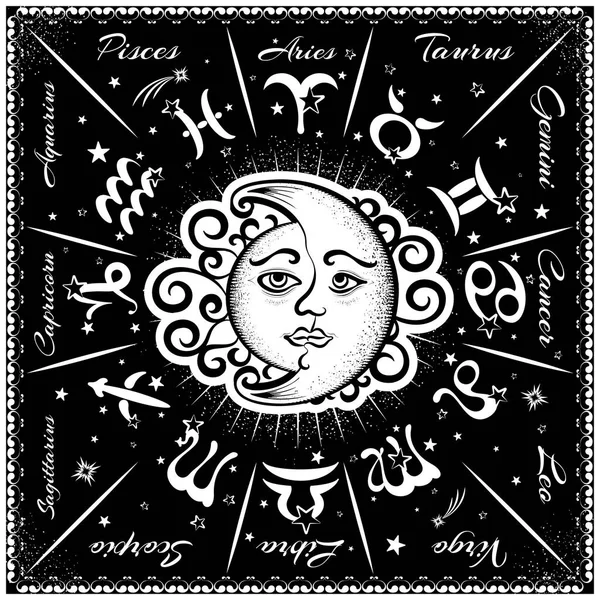 Stjärntecknen, horoskop — Stock vektor
