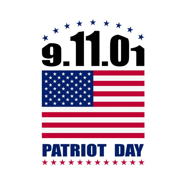 Patriot dag, vi kommer aldrig att glömma — Stock vektor