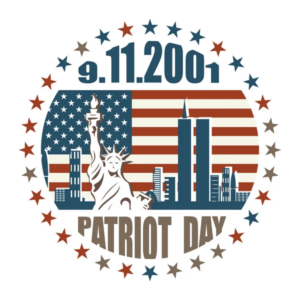 Patriot day, we will never forget — Stock Vector