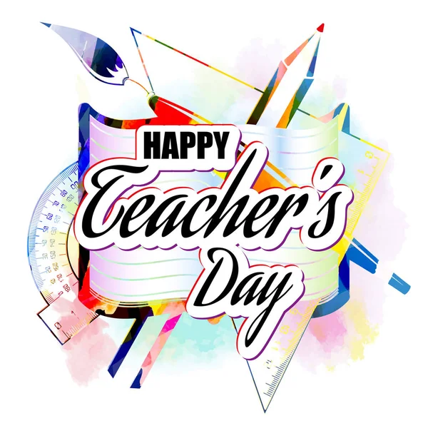 Happy Teacher's Day — Stock Vector