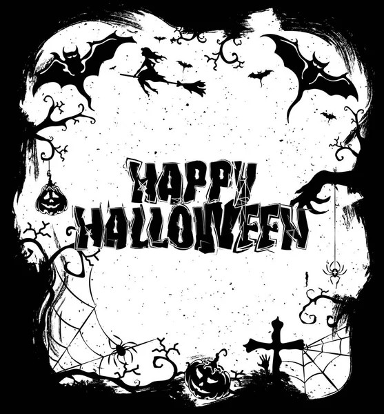 Diseño de marco estilo Halloween — Archivo Imágenes Vectoriales