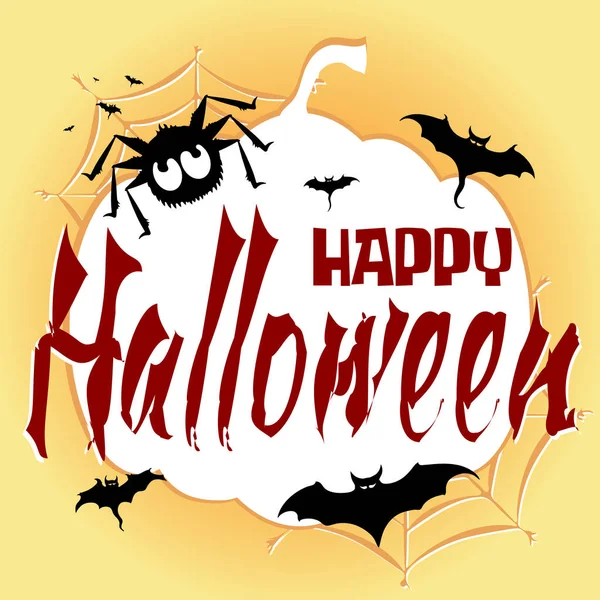 Feliz Halloween letras estilizadas — Vector de stock