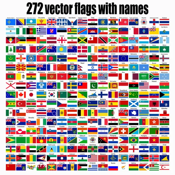 Flaggen der Welt — Stockvektor