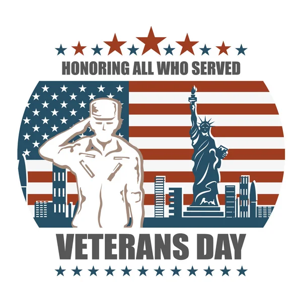 Veterans day, hedra alla som tjänstgjort — Stock vektor