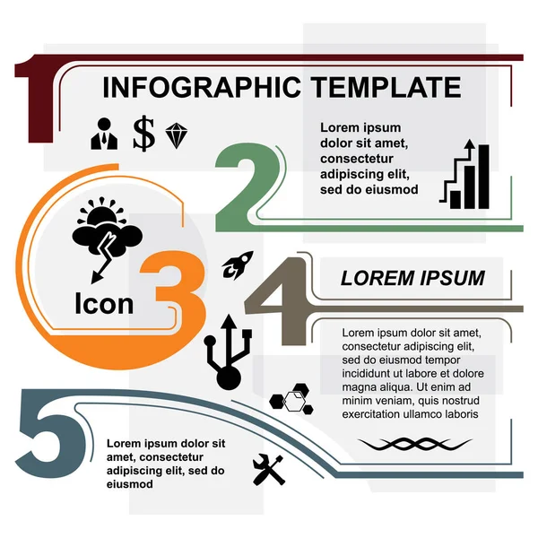 Plantilla infográfica. elementos — Vector de stock