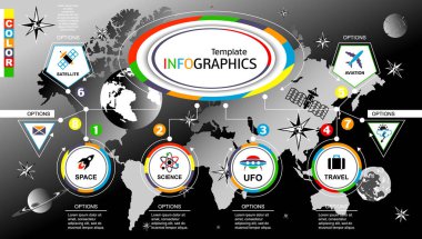 Infographics alanı. soyut 3B şablon