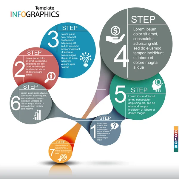 Infographie éléments de modèle d'entreprise — Image vectorielle