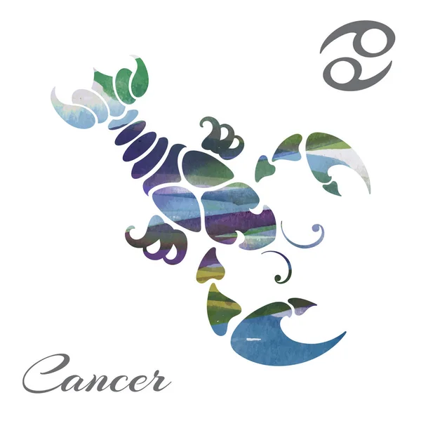 Zodiac sign Cancer — Stock Vector