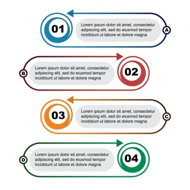 Infographic şablonu. web tasarım unsurları