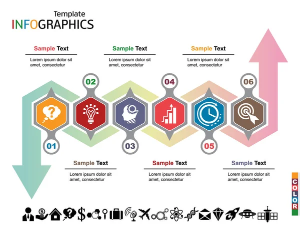 Infographics business template elements — Stock Vector